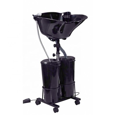 Portable Shampoo  Basin Salon Furniture Hair Styling Backwash  Black Plastic Wash hair Basin